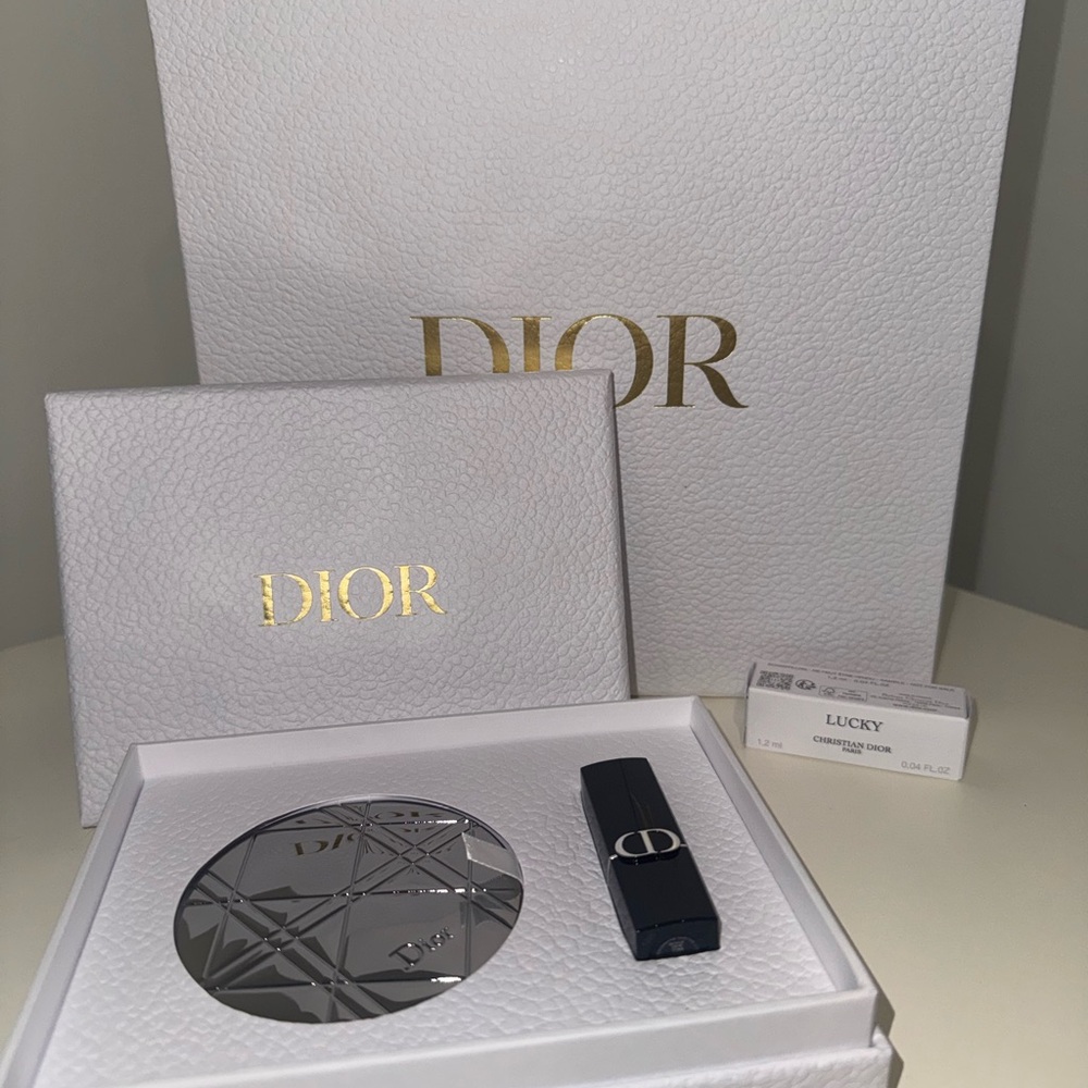 Dior mirror and lipstick set brand new with Dior boxes
